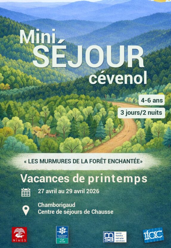 Mini séjour Cévenole du 27 avril au 29 avril 2026